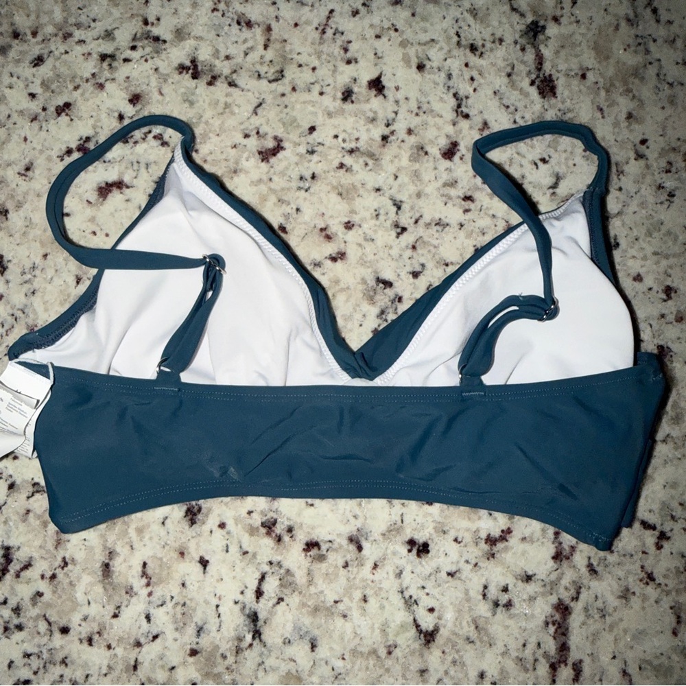 NWT Cupshe Twist Front 2 Piece Bikini Set Teal Blue Adjustable High waisted New - Picture 4 of 10